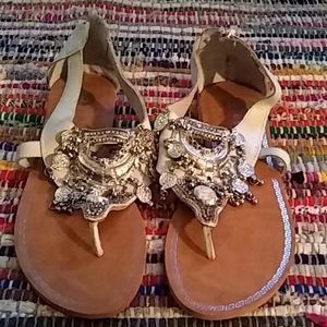 NWT UK River Island White Sandals